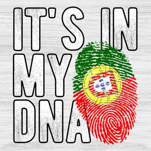 Empreinte digitale du drapeau du Portugal PNG : C&#39;est dans mon ADN (téléchargement numérique)
