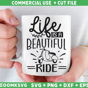 Scooter Life Quote SVG: Funny Vespa Cricut Cut File