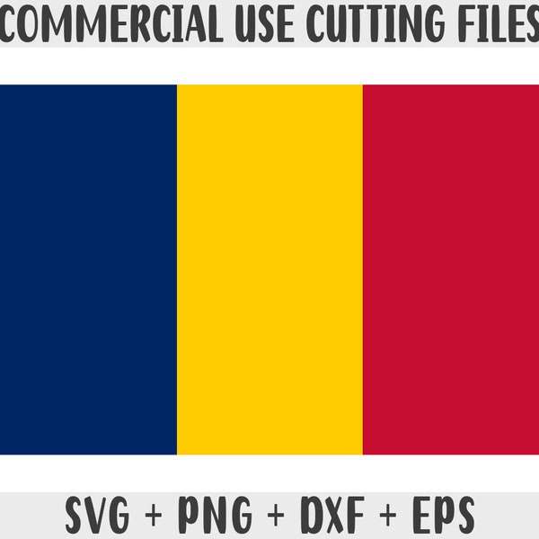 Chad flag SVG Original colors, Chad Flag Png, Commercial use for print on demand, Cut files for Cricut, Cut files for silhouette svg