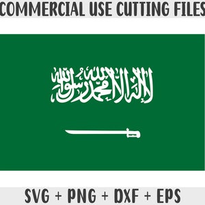 Saudi-Arabien Flagge SVG Originalfarben, Saudi-Arabien Flagge Png, kommerzielle Nutzung für Print on Demand, Schnittdateien für Cricut-Cut-Datei