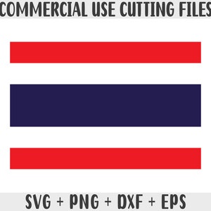 Thailand Flagge SVG Originalfarben, Thailand Flagge Png, kommerzielle Nutzung für Print on Demand, Schnittdateien für Cricut, Schnittdateien für Silhouette SVG