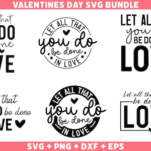 Love Valentine&#39;s Day SVG Bundle: Christian Faith Png (Digital Download)