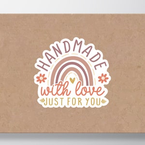 Adesivos feitos à mão com amor SVG, adesivos Boho SVG para pequenas empresas, adesivos com letras feitas à mão, etiquetas de embalagem download digital Svg, Png