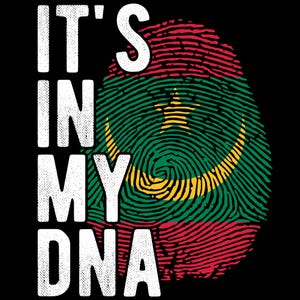 Mauritania Flag Fingerprint PNG: It&#39;s in My DNA Design (Digital Download)