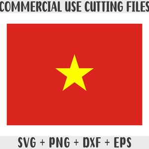 Vietnam flag SVG Original colors, Vietnam Flag Png, Commercial use for print on demand, Cut files for Cricut, Cut files for silhouette SVG
