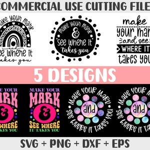 Faites votre marque et voyez où cela vous mènera Svg, lot de svg Dot day, svg à pois, png de la journée internationale de la pois, lot de svg Happy Dot Day