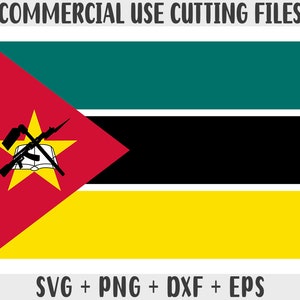 Mosambik Flagge SVG Originalfarben, Mosambik Flagge Png, kommerzielle Nutzung für Print on Demand, Schnittdateien für Cricut, Schnittdateien für Silhouette