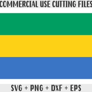 Gabon Flag SVG: Original Colors, Print-on-Demand (Digital Files)