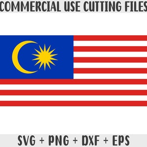 Malaysia Flagge SVG Originalfarben, Malaysia Flagge Png, kommerzielle Nutzung für Print on Demand, Schnittdateien für Cricut, Schnittdateien für Silhouette SVG