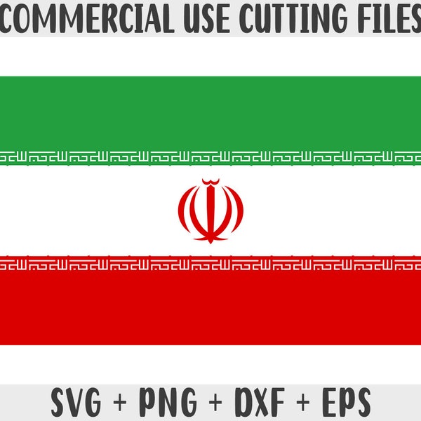 Iran vlag SVG Originele kleuren, Iran Vlag Png, Commercieel gebruik voor print on demand, Cut bestanden voor Cricut, Cut bestanden voor silhouette SVG
