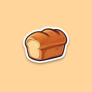 Bread Loaf Stickers | White Bread Sticker | Loaf of Bread | Laptop Sticker | Journal Sticker | Glossy + Clear