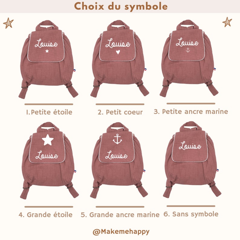 Sac à dos enfant personnalisé avec prénom/ sac à dos bébé personnalisé/ Sac crèche personnalisé/sac à dos maternelle personnalisé/sac école image 2