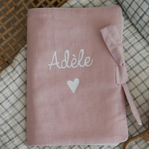 Customizable health record in pink linen
