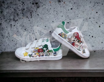 PERSONALIZATION CUSTOM SNEAKERS - Mario - Sizes from 28 to 35