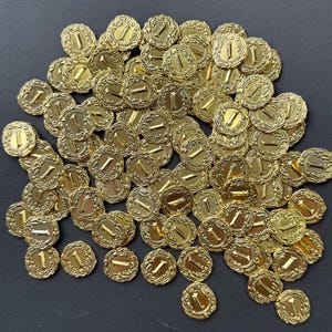 30x Goldmünzen für Der Herr der Ringe: Duell um Mittelerde, Brettspiel Metalltokens Upgrade, Gondor Münze, Elfen Münze, doppelseitig