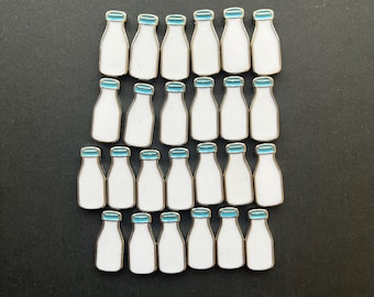 40x Metal Token for Board Game Upgrade - Milk Bottle, Sake, Beverage, Miniature Components (Double Sided)