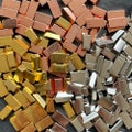 40x Metal Ingot, GoldBar Shape for Board Game D&D Resource Tokens, Copper Silver color, Miniature Components, Two Sizes