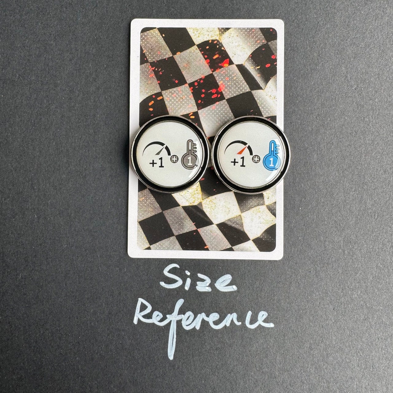 2x Tokens 2x Heat Board Game Tokens, Adrenaline Upgrade Metal Token, Pedal to the ...