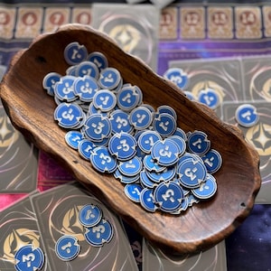 15 fichas de daño de metal para el juego de mesa Lorcana TCG, fichas genéricas, doble cara
