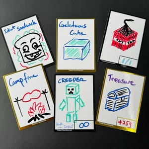 30 tarjetas de borrado en seco, tarjetas de juego de mesa con marco dorado negro para juegos de rol, TCG, MTG, caja de almacenamiento y marcador gratuito incluidos, antimanchas