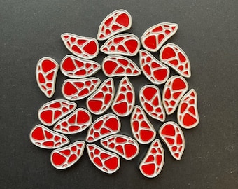 40x Meat, Steak, Food for Board Game Token Upgrade, Miniature Components (Metal, Double Sided)