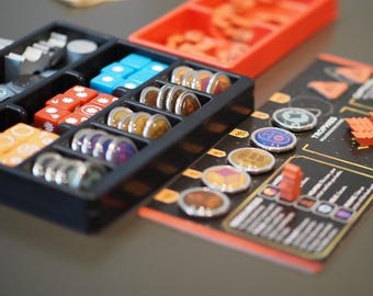 25x ARCS Resource Tokens, Cities and Starports Tokens for Base Game and Blighted Reach Expansion, Board Games Metal Upgrade (double-sided)
