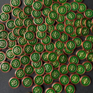 12x Encounter Tokens, Map Tokens for Scythe and Expeditions, Metal Board Game Upgrade, Double-sided, 20mm in Diameter