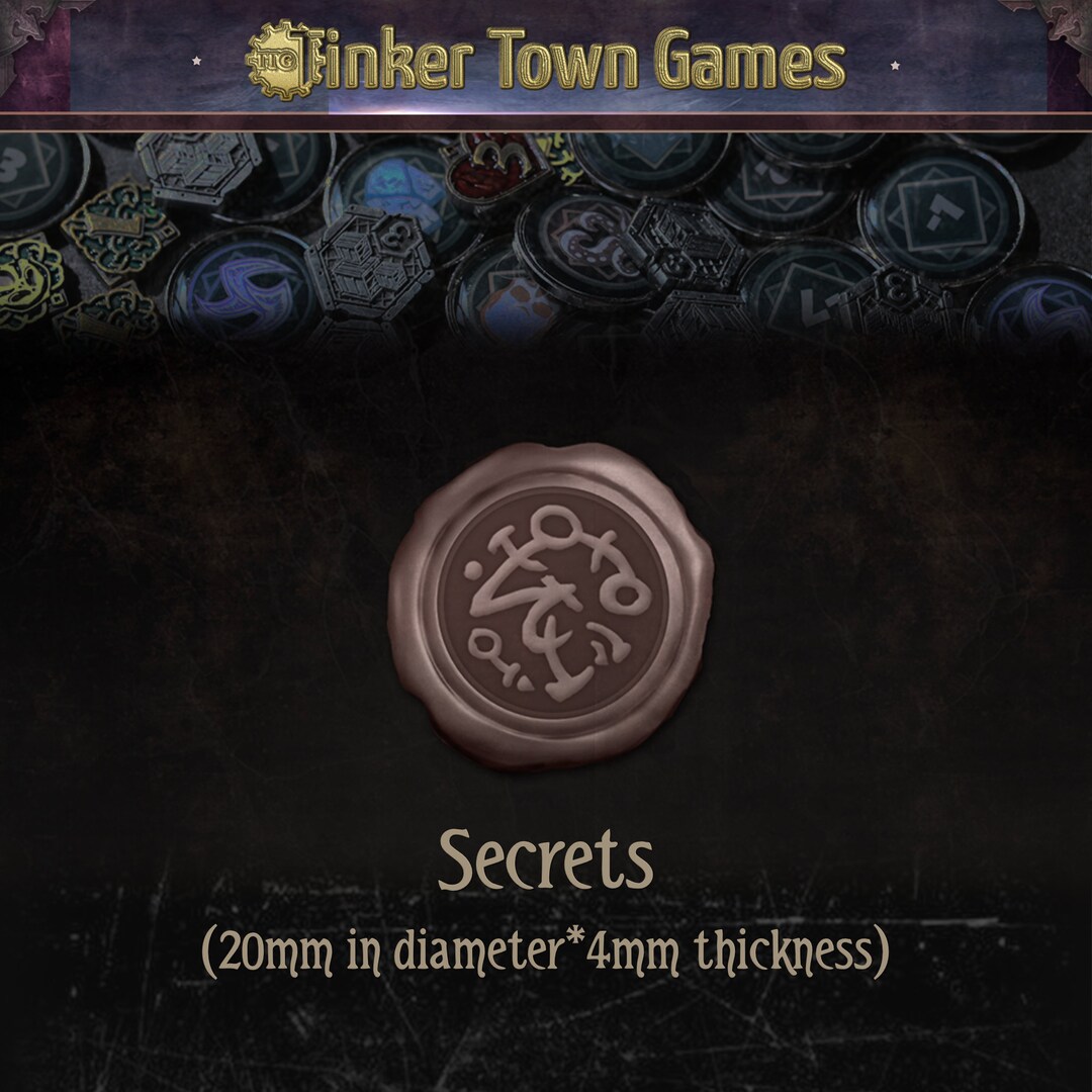 10 Secrets Tokens for Arkham Horror LCG metal Singlesided Etsy