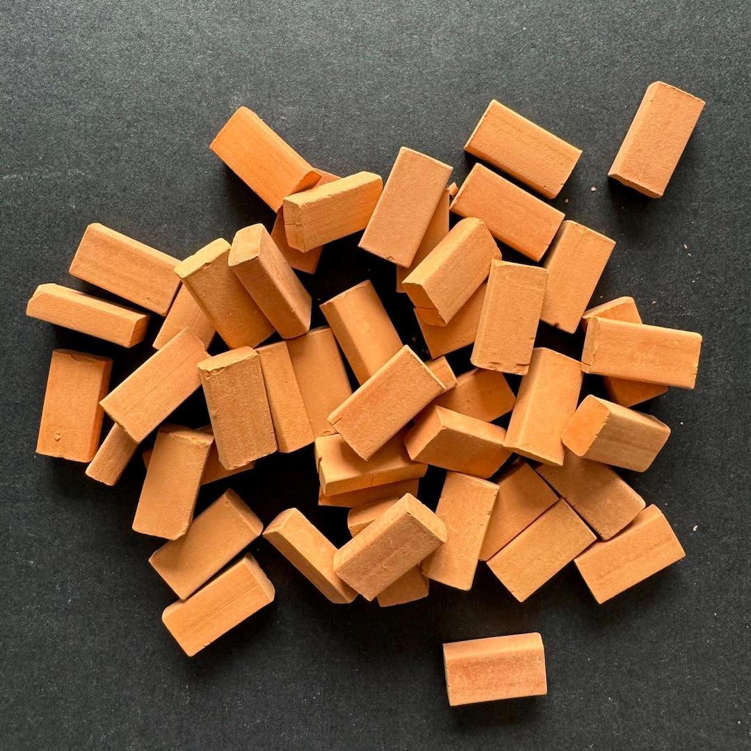 40x Clay Brick Tokens, Board Game Token, Handmade With Real Clay Mud ...