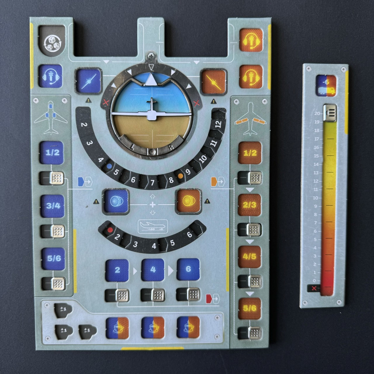 12x Metal Sky Team Switch, Fuel Slider Upgrade Tokens and Airplane Axis, Board Game Token Upgrade