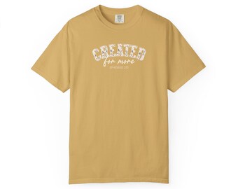 Created For More Christian T-shirt | Floral Script Graphic