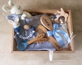 My Baby Box Coco el conejo L-box nacimiento personalizado - regalo de nacimiento personalizado - regalo de bebé - regalo de bautismo - cumpleaños - caja de nacimiento