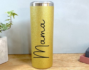 Glitter coffee cup with name - Coffee to go mug glitter - Thermo cup glitter/Spark drinking cup for on the go