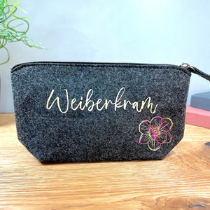 Personalized cosmetic bag - toiletry bag - make-up bag - women's stuff - bag for everything - as a gift