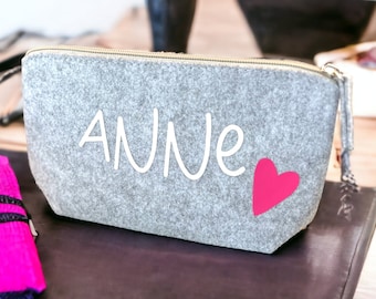 Personalized cosmetic bag - toiletry bag - make-up bag - bag with name - bag for everything - as a gift