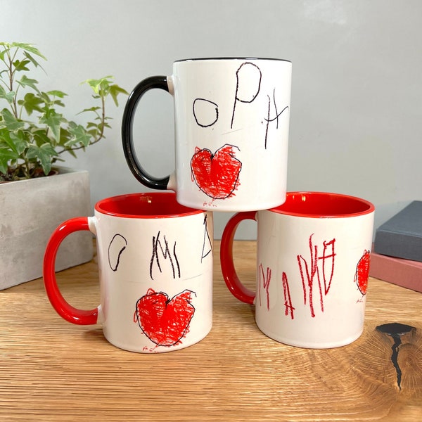 Tasse mit eigenem Kunstwerk oder Bild - Kaffeetasse - Kaffeebecher - Unikat - Tasse als Geschenk - personalisiert  - spülmaschinenfest