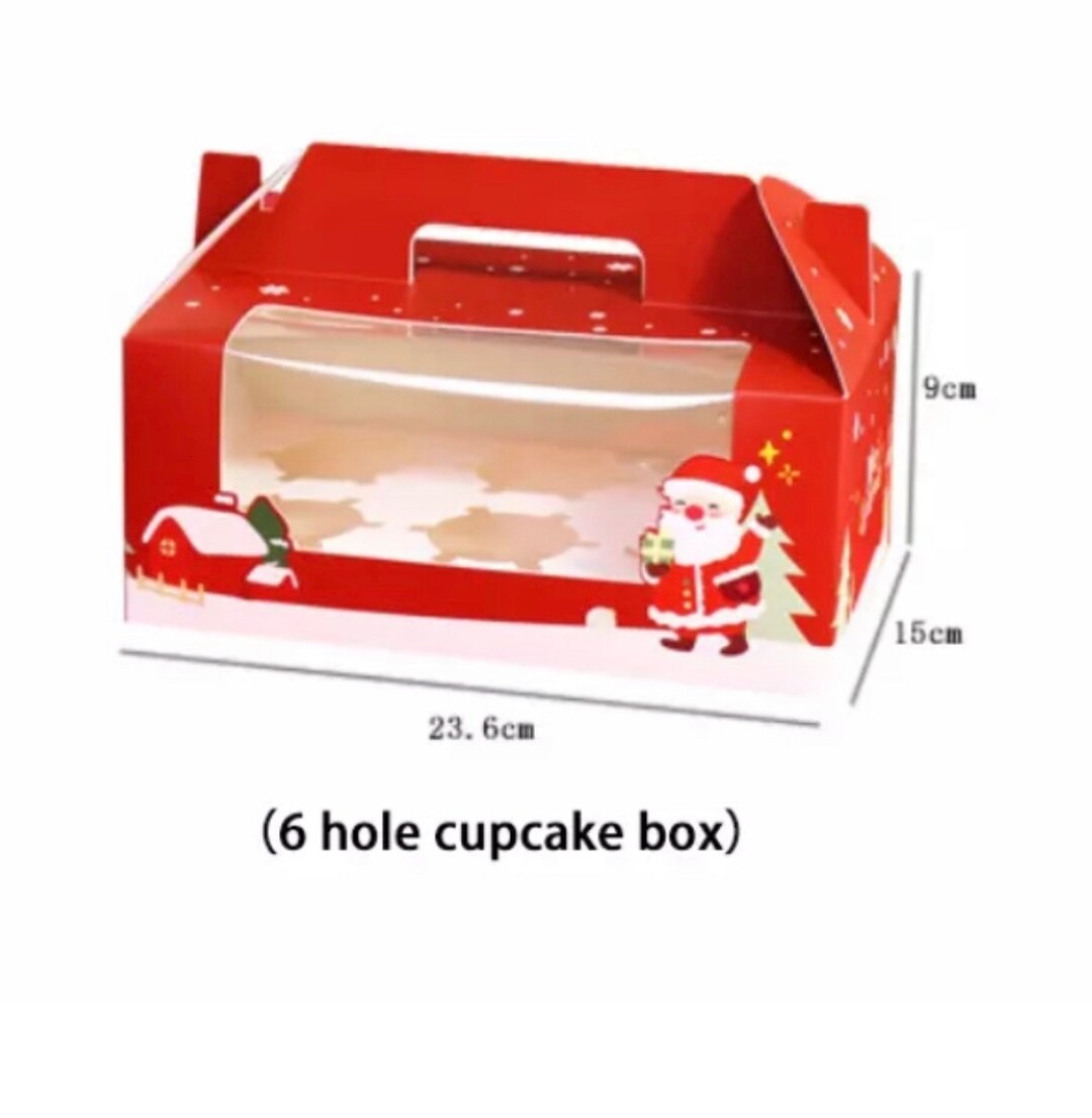 Set of 10 Boxes 60 Cupcakes / Christmas Cupcake Boxes 6 Cup/ Etsy Australia