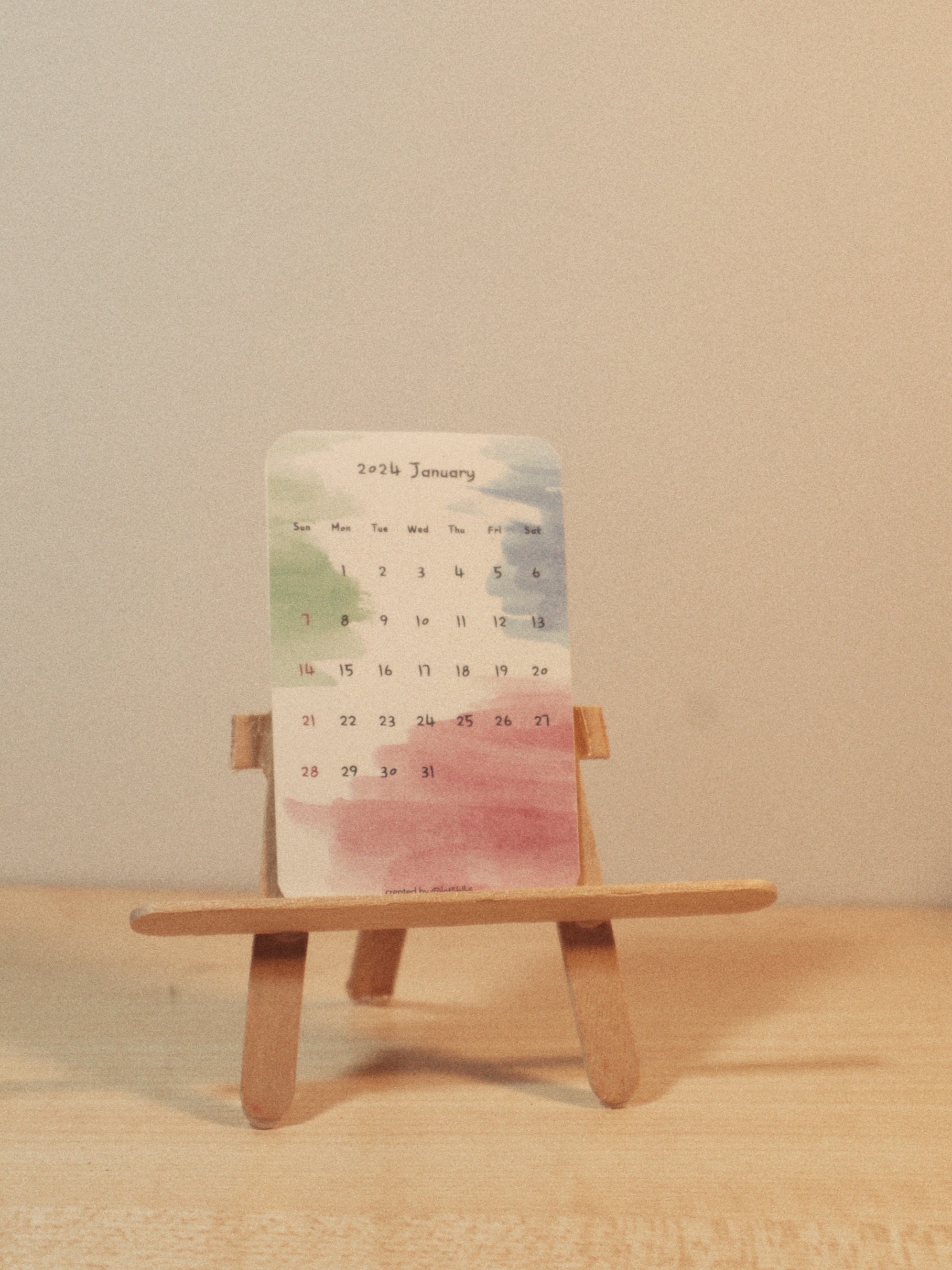 Printable Mini 2024 Calendar Etsy Printable Mini 2024 Calendar Etsy