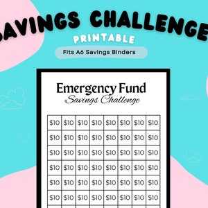 1000 Savings Challenge| Save 1,000 Dollars In 100 Days | 1K in 100 Days| 1K Challenge 1,000 Dollar Savings Printable for A6 Budget Binder