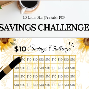 10 Dollar Savings Challenge| Save 1000 Dollars Challenge| Save 1000 Dollars 100 Days | Cash Tracker| Money Dollar Savings Tracker Printable