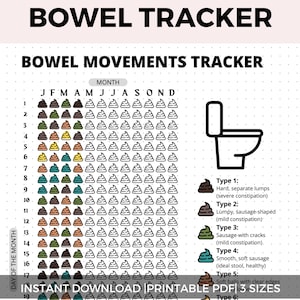IBS Bowel Movement Tracker: Gut Health Journal (Printable PDF)