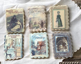 Jane Austen Vintage Book Cover Cookies