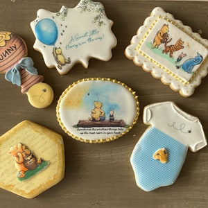 Winnie the Pooh Baby Shower Cookies