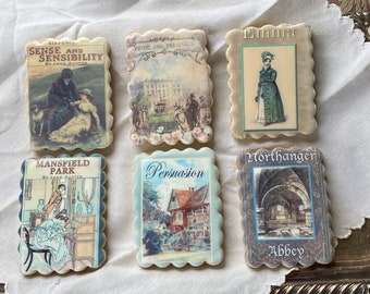 Jane Austen vintage book cover cookies