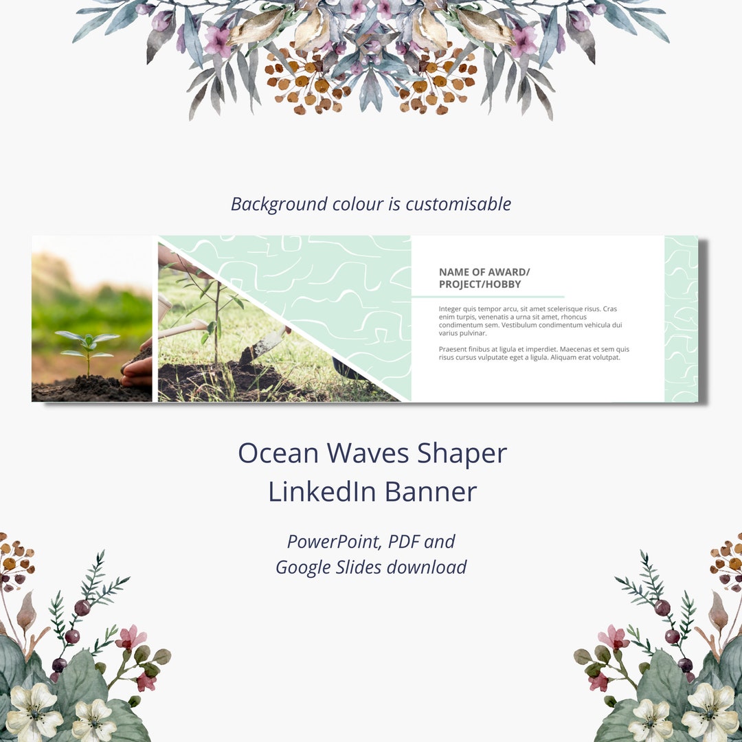 Ocean Waves Linkedin Banner - Etsy