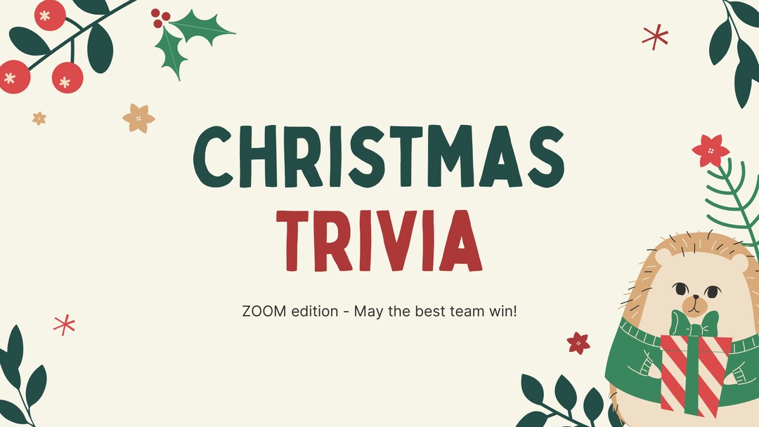 Christmas Trivia ZOOM Edition Etsy