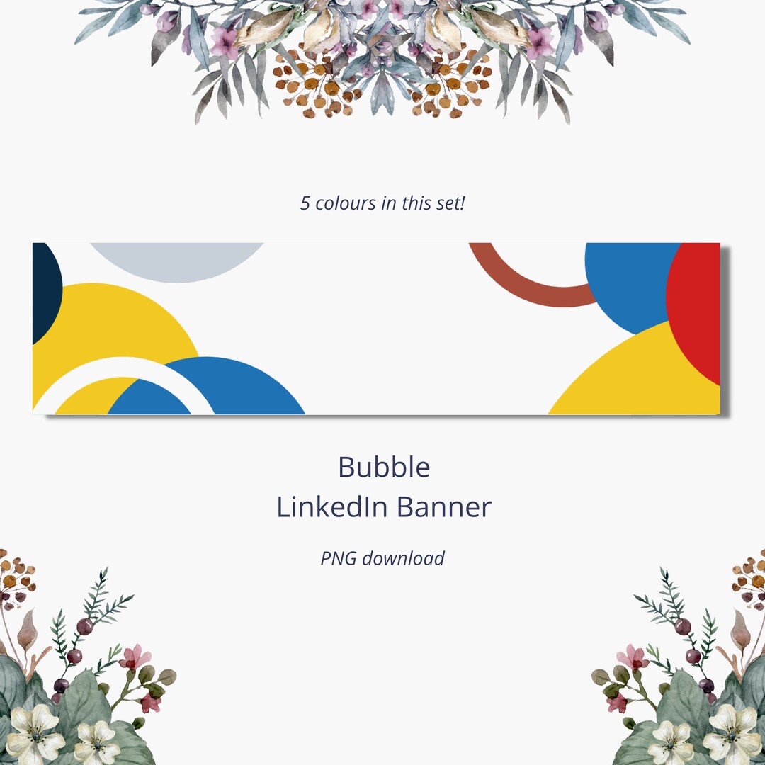 Bubble Linkedin Banner - Etsy