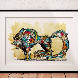 Wolf Illustration. Wolf Illustration. Print Wolf.