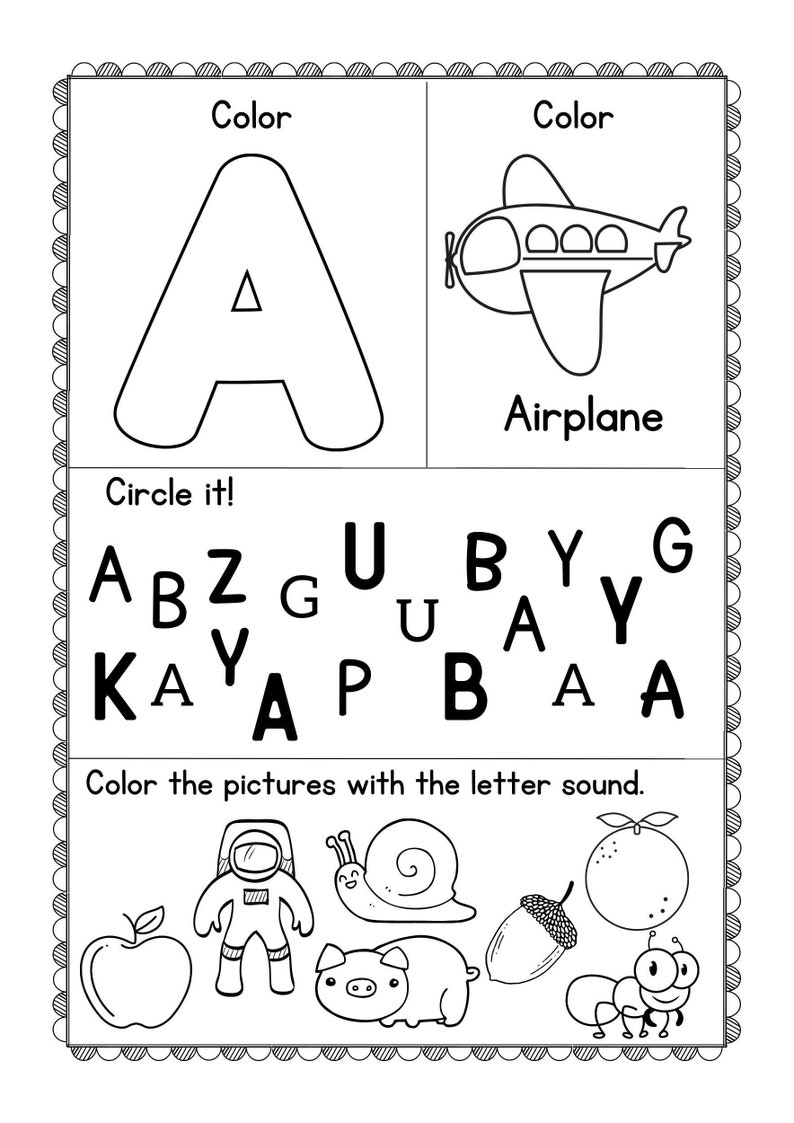 Alphabet Activity Worksheets 50 Pages,kids Worksheet,abc Worksheet