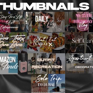 Thumbnail Template / Youtube Thumbnail / DIY Branding Kit / Youtube Thumbnails / Vlog Thumbnail / Youtube / DIY Canva